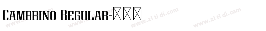 Cambrino Regular字体转换 Cambrino Regular字体转换